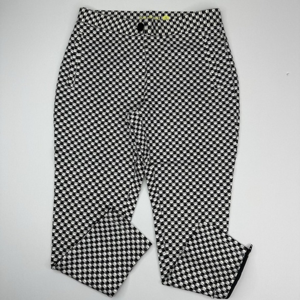 Betabrand Catstooth Skinny Leg Pencil Dress Pant Yoga Pants Small Short Petite